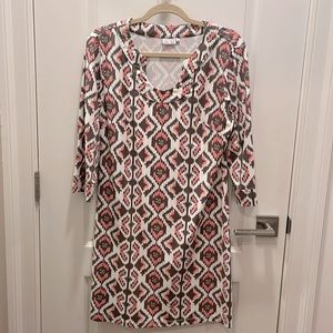 Ellie Kai Stunning Dress Pink Brown White Custom L